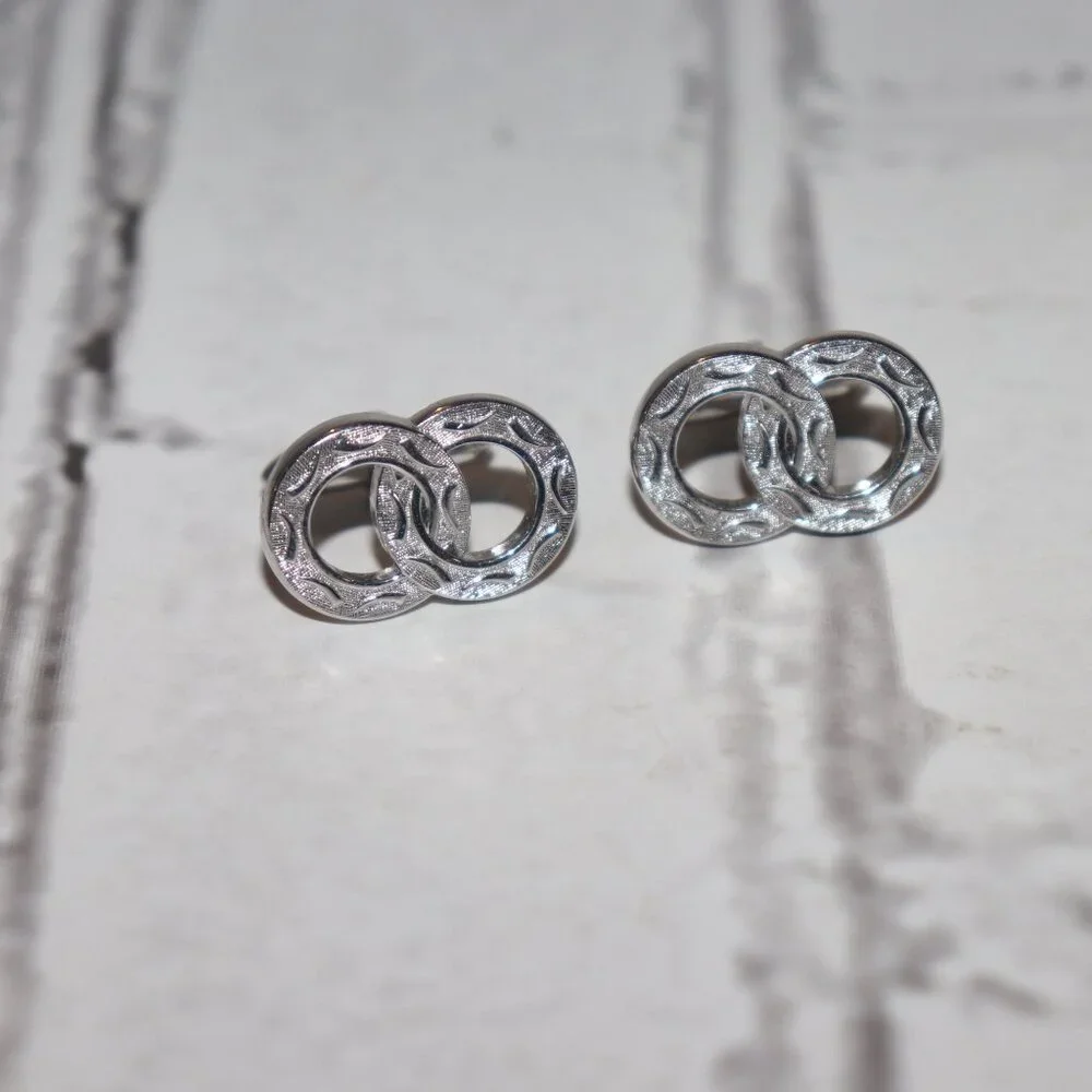 ✨ Vintage Silver Men’s Cufflinks – Wide Design (1